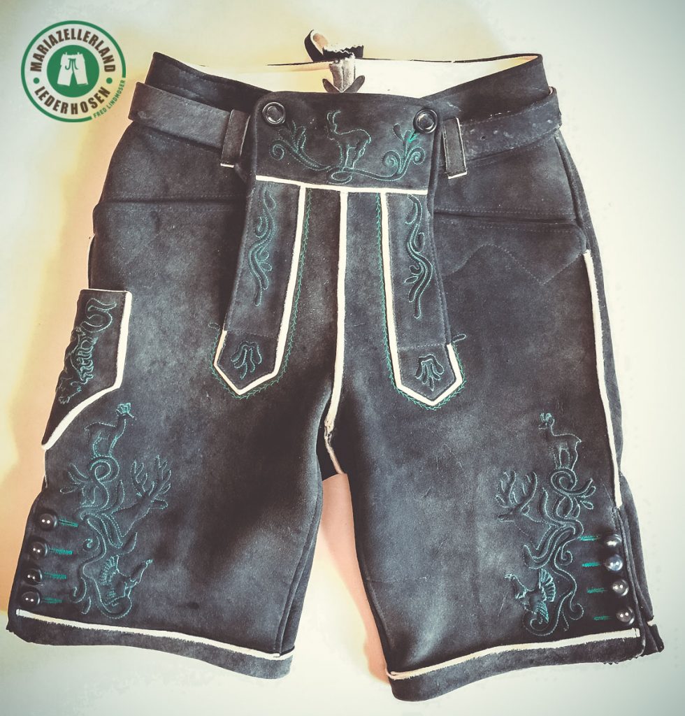Kurze Hirschlederhose antik