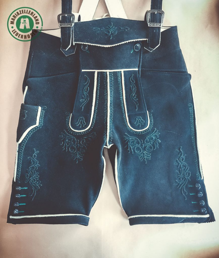 Kurze Hirschlederhose Altschwarz